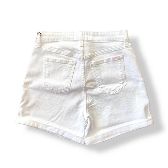 Jen7 High Rise MidRoll White Jean Shorts 4 NWT - Picture 14 of 14